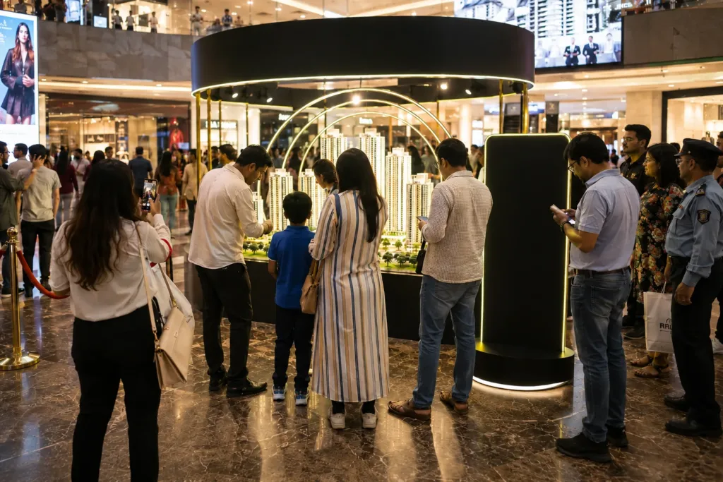 real estate marketing mall installtion